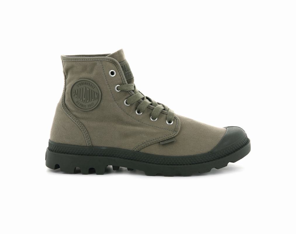 Palladium Pampa Hi Mens Boots Green Australia [YVCJOI-032]